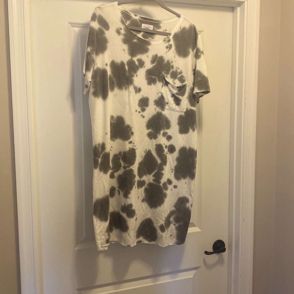 Tie dye shirt dress